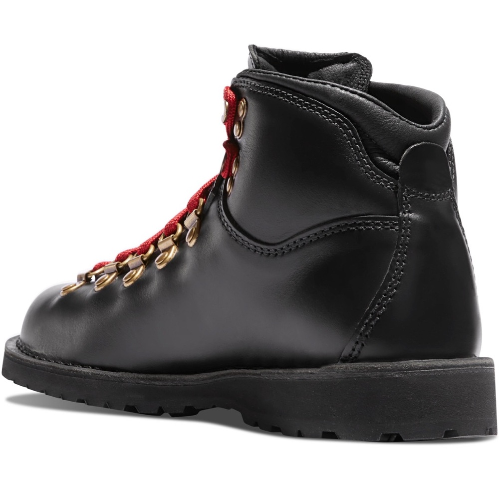 Danner Mountain Pass Black Glacé hiking boots with contrast Red Laces - Picture 10 of 12